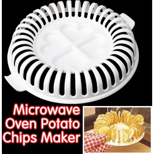 1PC DIY Low Calories Microwave Oven Fat Free Potato Chips Maker Kitchen Bakeware Tools Baking Dishes & Pans Chips Rack QA 056