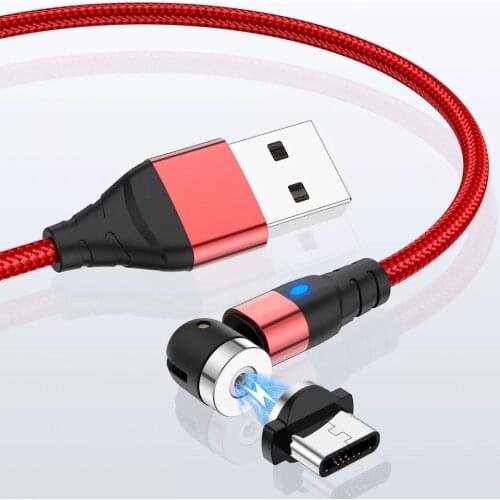 2020 New 540 Degree Rotate Fast Magnetic Cable Micro USB Type C Cable Magnetic Charging Cable For iPhone 11 Pro Max Data Line