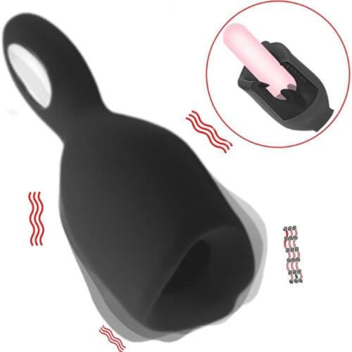 10 Mode Penis Delay Trainer Male Tongue Masturbator Vibrator Automatic Oral Climax Sex Glans Stimulate Massager Sex Toys for Men