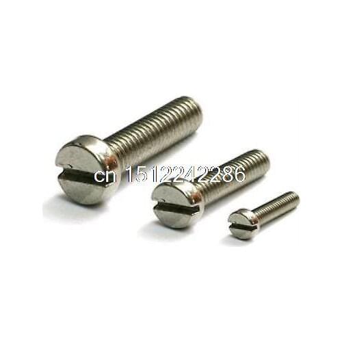 Lot100 Metric Thread M3*8mm Stainless steel Slotted Cheese Head Screw