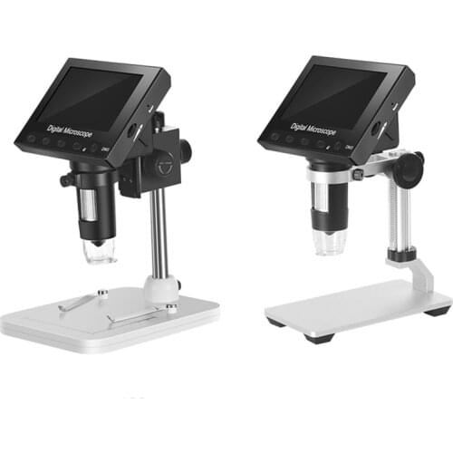 600X digital microscope electronic video microscope 4.3 inch HD LCD soldering microscope phone repair Magnifier + metal stand