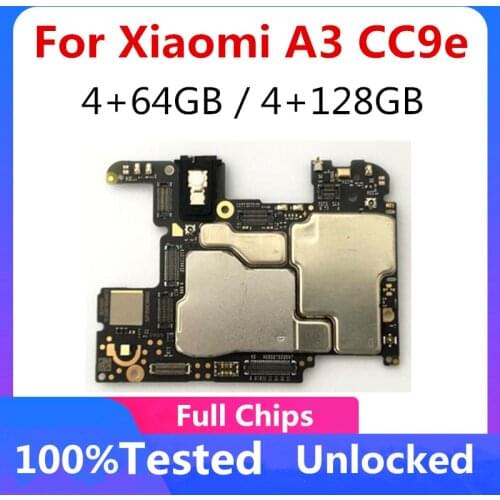 Factory Unlocked For Xiaomi Mi CC9E A3 Original Motherboard RAM 4GB ROM 64/128GB Logic Board Mainboard Full Chips Lgoc Board