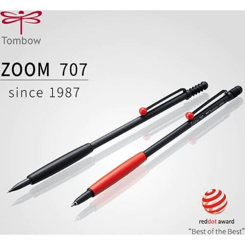 1pcs TOMBOW ZOOM707 Ballpoint Pen Slim Metal 0.7mm Black Ballpoint Pen BC-ZS Business Signature Pen Gift