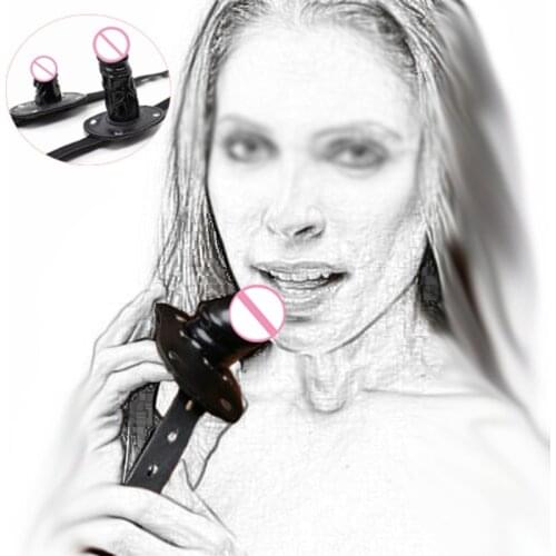 Silicone Dildo Oral Sex Mouth Gag Adult Games Slave BDSM Bondage Belts with Dildo Ball Gag in Mouth Fetish Sex Toys for Couples