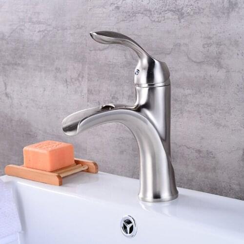 Vidric oil rubbed bronze/brushed nickel brass bathroom waterfall faucet hot and cold mixer tap basin faucet bath bacia torneiras
