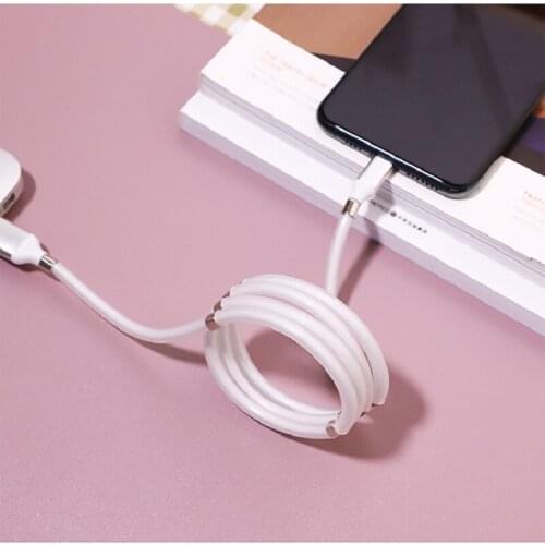 Fast 2A rope cable Magic cable for iOS automatically retractable storage charging for Samaung smartphone tablet type-c