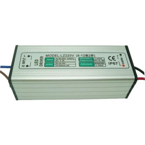 High quality led driver AC 85-220 V DC 24-43 V 20 w 600 mA led power supply floodlight driver waterproof IP 67
