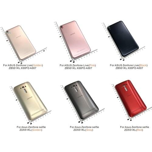 Back Housing Rear Door Cover For Asus Zenfone Live selfie ZD551KL ZB501KL X00FD A007 Plastic Replacement Parts Case 5.5 inch