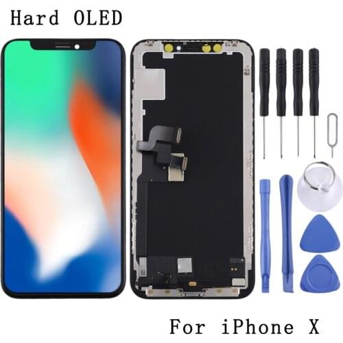 Hard OLED Material LCD Screen and Digitizer Full Assembly for iPhone X, LCD Screen and Digitizer Full Assembly for iPhone XS