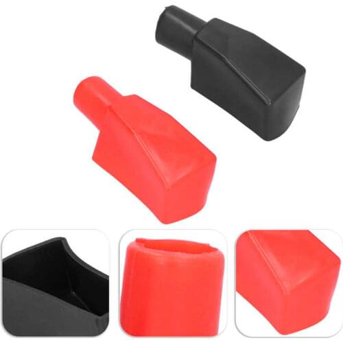 10 Set Flexible Battery Terminal Cover Top Post Style Car Rubber Protective Sleeve Red Black
