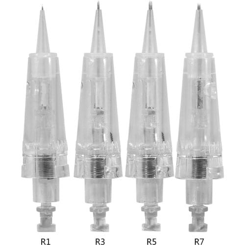 100Pcs Tattoo Rotary Needle Cartridges Disposable Sterilized Microneedle Permanent Makeup Pen Tip Stamp Replacement Head