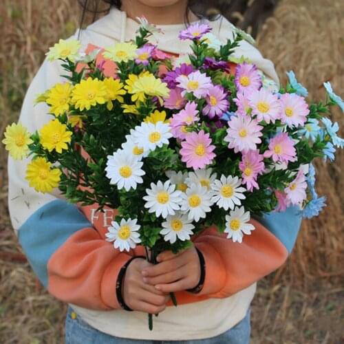 15 Artificial Flowers Beautiful Zou Ju Sun Flower Office Christmas Decoration Party Wedding Flower Arrangement DIY Garden Offic