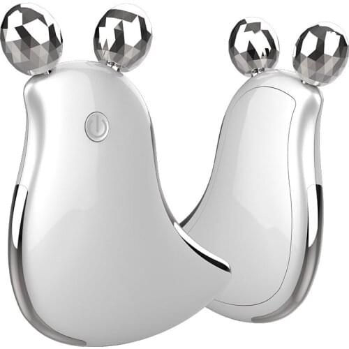 Ems Microcurrent Face Slimming Lifting 3d 2 Rollers Massager For Facial Massage