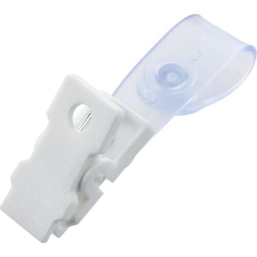 20 Pcs Plastic ID Card Name Tag Holder Badge Strap Clip White Clear