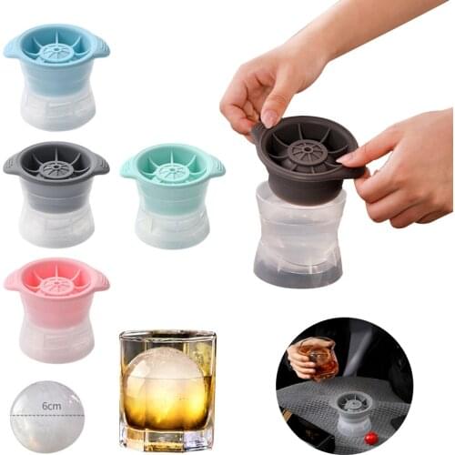 6cm Round Ice Cream Silicone Mold Ice Cube Tray Chocolate Mould DIY Whiskey Cocktail Ice Ball Maker Kitchen Gadgets Accessories