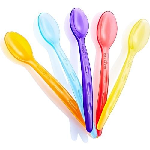 Babyjem 5 Pcs Baby Food Spoon Set For Children Bpa Free Feeding Babies Mothers