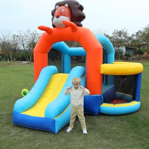 Free Shipping Inflatable Bounce Jumper House with Air Blower, Jump Slide, Kids Castle Party Theme Bounce House with Durable Safe