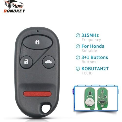 Dandkey For Honda Accord 1998 1999 2000 2001 2002 315MHz 3 Buttons Keyless Remote Control Key Car Fob Transmitter Key KOBUTAH2T