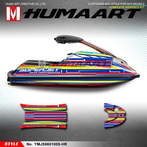 HUMAART Full Wraps Graphics Kit for Watercraft PWC Super Jet Ski SJ 700 2002 2003 2004 2005 2006 2007 2008 2009 2010 to 2015