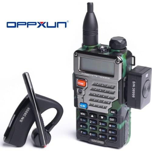 Walkie Talkie Handsfree Bluetooth Wireless Headset Two Way Radio Headphone Earpiece for BaoFeng UV-82 UV-5R 888S UV5R