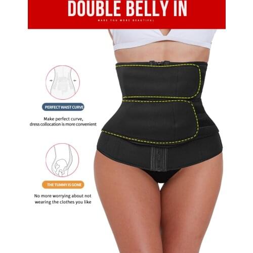 Waist Trainer Steel Boned Body Shaper Cincher Sauna Sweat Faja Sport Girdle modeling strap tummy shaper slimming belt corset