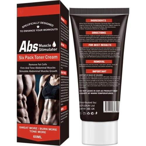 Abdominal Muscle Cream Men Unisex Abdominal Muscle Cream Anti Cellulite Slimming Fat Burning Cream 60Ml