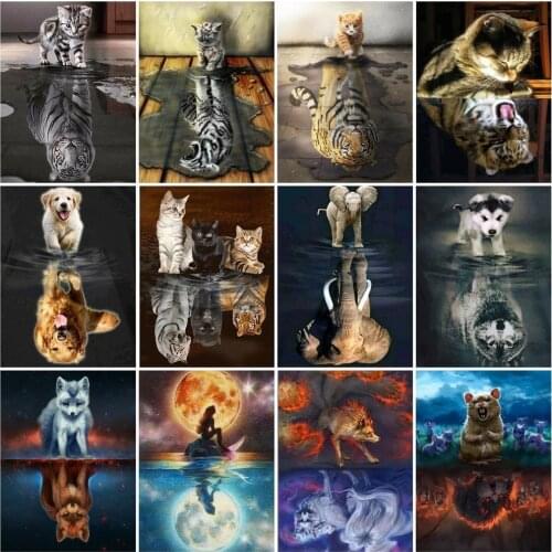 Cross stitch package cartoon animal 18ct 14ct cloth cotton thread embroidery DIY handmade needlework cats 2