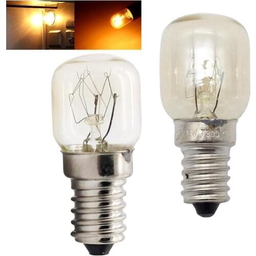2PCS 220V 15W E14 Refrigerator Light Bulbs Cooker Tungsten Filament Lamp Bulbs Salt Lights