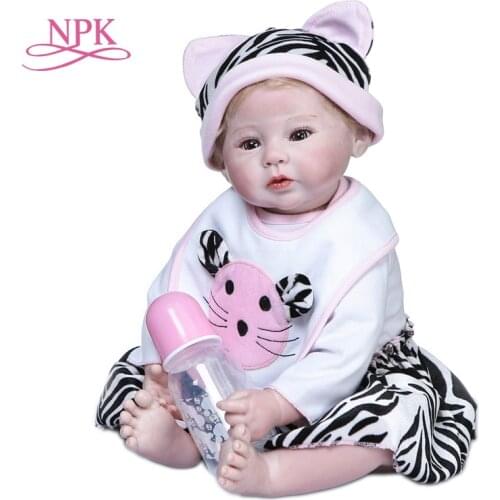 NPK 50CM soft touch cuddly baby newborn bebe doll reborn baby doll 100% hand-made paint by hand collecitble high quality doll