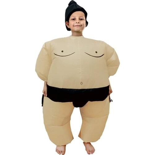 Inflatable Costume Suits Wrestler Halloween Costume for Adult/Children Fat Man Party Cosplay Blowup Costume Inflatable