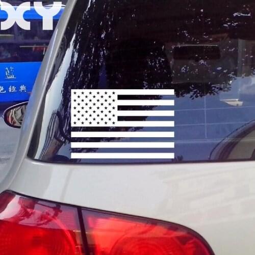 American United States Flag Decals Sticker for Car Window Truck Bumper Motocross Motorcycles (silver White )