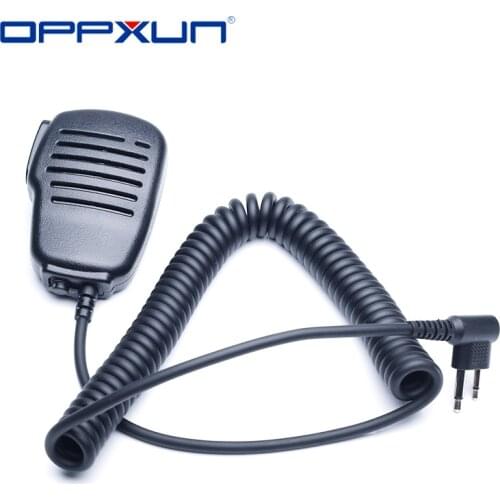 OPPXUN R-312 2Pin PTT Mic Speaker Microphone PU Wire For Motorola GP68/GP88/GP300 For TYT TC-500/TC-600/TC-700 Walkie Talkie