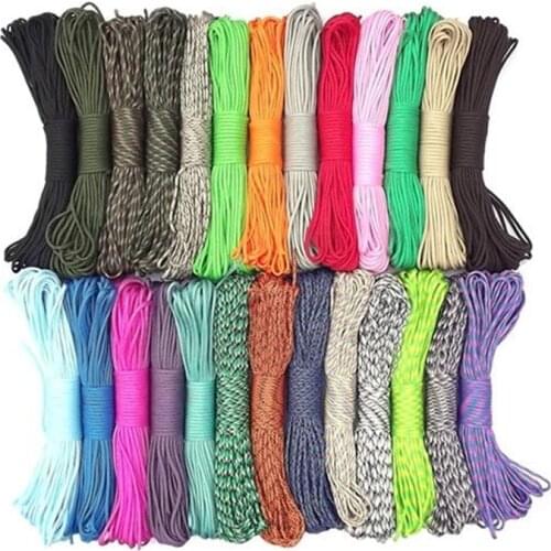 Paracord 550 100FT/ 31 meter 9 Core lanyard Cuerda Escalada Military Spec Type Outdoor Camping Survival tent Equipment