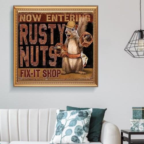 Home Retro Nostalgic Coffee Shop Creative Wall Wall Hanging Iron Painting Pub Home Wall Decor Retro Metal Art Beer Coffee Post