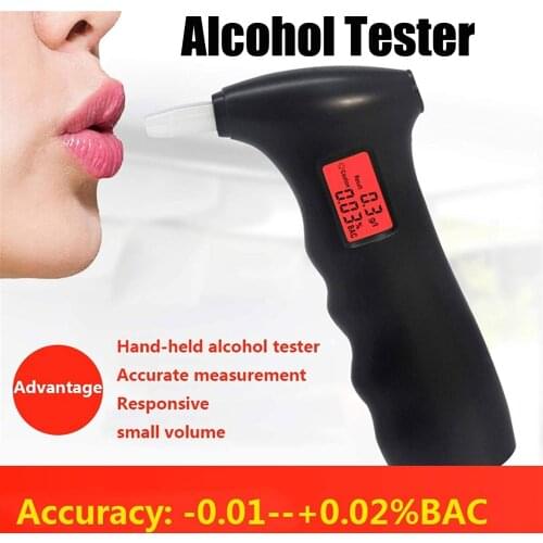 Portable Digital Breath Alcohol Tester Mouthpiece Backlight Accurate Breath Alcohol Tester Led Light Alcohol Breathalyzer#dg4