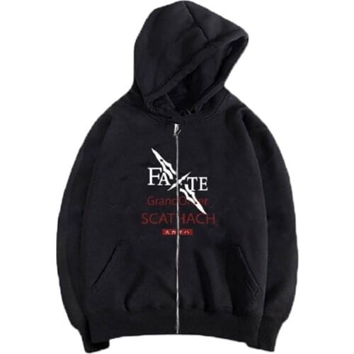 High-Q Unisex Anime Cos Fate zero FGO Saber Casual Cotton Hooded Hoodie Sweatshirts Jacket Coat Cardigan