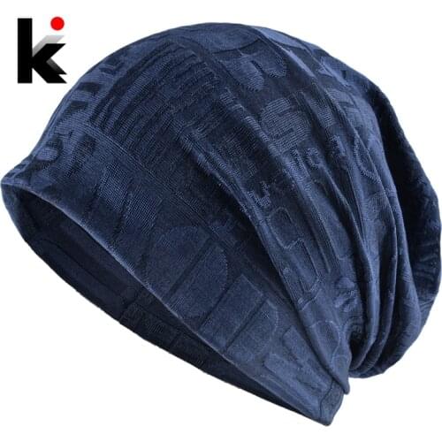 Casual Skullies Beanie Women Knitted Letters Flower Pattern Hats Men Scarf Beanie Multipurpose Outdoor Bonnet Cap Cycling Turban