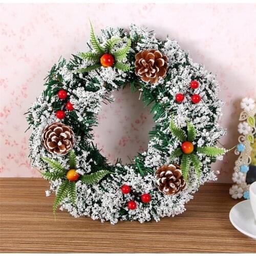 1pc Christmas Decorations for Home Rattan Festive Party Rattan DIY Wreath Christmas Decoration Garland XMAS Party Drop Ornament