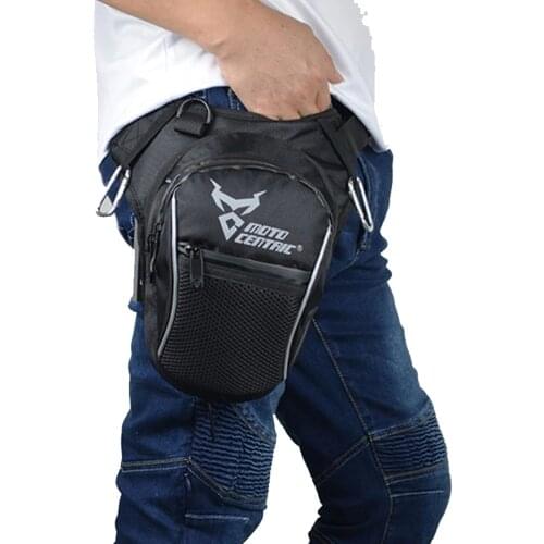 Black Drop Leg Bag Hip Hum Fanny Pack Motorcycle Shoulder Bag Men Femail Crossbody Bag Waterproof Casual Waist Bag Motorbike