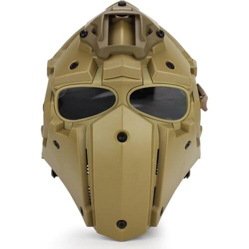 Tactical Helmet Obsidian GOBL Terminator Helmet with Mask Transparent Goggle for Hunting Paintball Military Cosplay CS Game