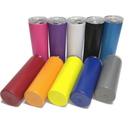 20oz thermal insulation tumbler travel thermos with straw, double-layer stainless steel thin straight cup, party Christmas gift