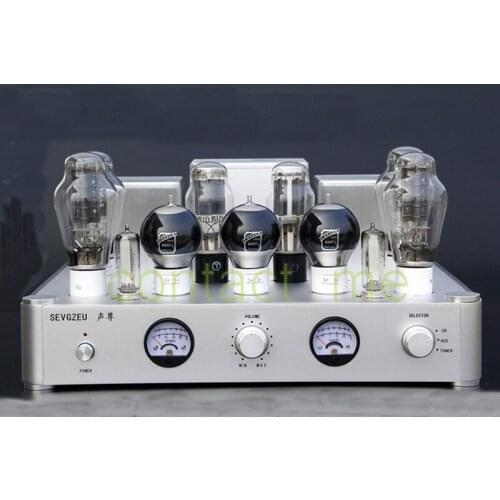 300B tube amplifier, dual tube rectifier, Class A single-end pure hand-built. Output power: 20W×2,Input impedance: 100K