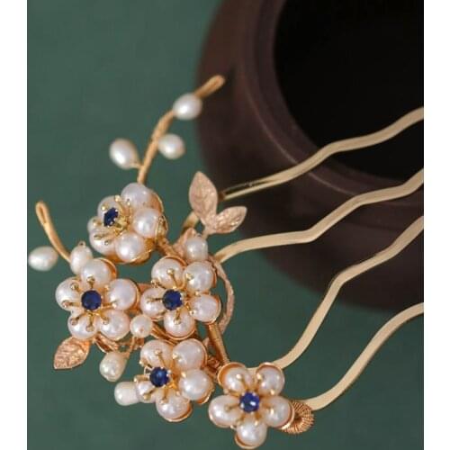 Vintage China the ming dynasty Plum blossom hair clip combs decoration spinki do włosów horquillas pelo