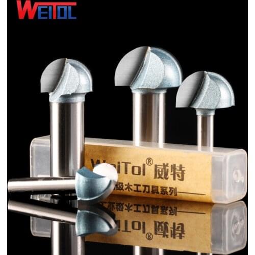 Weitol 12.7 mm woodworking tools,CNC wood mochine Solid Carbide Milling Cutter,Industrial round bottom bit,MDF,PVC,wood tool