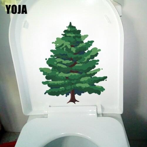 YOJA 18.9*22.9CM Green Tree Fresh Plant Bedroom Wall Decor Decal Home Bathroom Toilet Sticker T1-1153