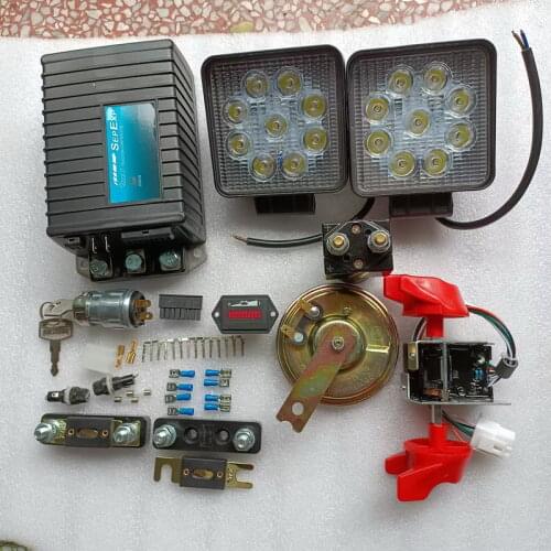 Curtis 1243-4220 200A Controller Assembly Combo ACCESSORY PACKS 19 IN 1 CONTACTOR METER THROTTLE FUSE EMERGENCY SWITCH