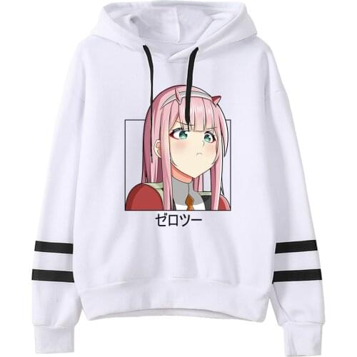 Women Hoodies Darling in the Franxx 02 Zero Two Printed Sweatshirt Women/man Warm Streetwear Pullovers Graphic Hoodies