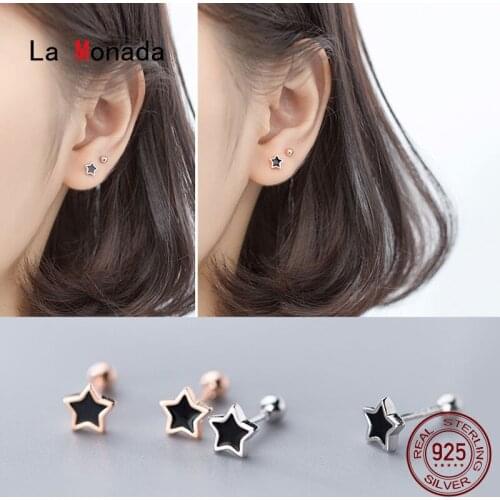 La Monada Star Earings Studs 925 Sterling Silver Fine Jewelry Minimalist Beautiful Stud Earrings For Women Silver 925 Korean