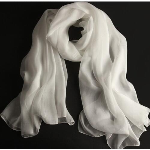 Mulberry Silk Scarf Womens Bright Red Silk Scarf Thin Gauze Handkerchief Spring Autumn 110*180 CM