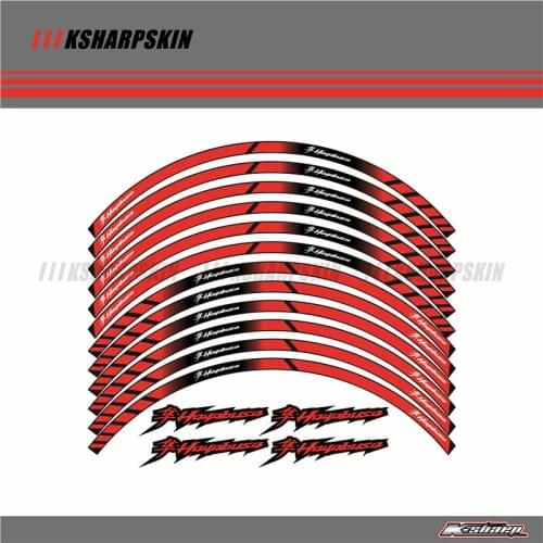 12X Thick Edge Outer Rim Sticker Stripe Wheel Decals Fit SUZUKI Hayabusa GSXR1300 GSX1300R GSXR1300R